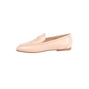 TOD'S Pink Leather Stitched Logo Accent Slip On Loafers Flats Size 39.5 US 9.5